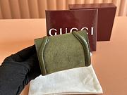 Okify Gucci Blondie Wallet In Green Suede 11x9cm  - 3