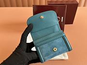Okify Gucci Blondie Wallet In Blue Suede 11x9cm  - 3