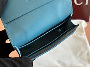 Okify Gucci Blondie Wallet In Blue Suede 11x9cm  - 2