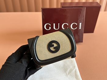 Okify Gucci Blondie Wallet In Beige And Black 11x9cm 