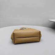 Okify Loewe Pebble Pouch Bag In Brown Oak 23x19x8cm  - 5