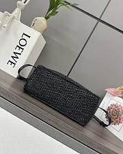 Okify Loewe Font Tote Raffia Black Bag 24x11x19.5cm - 3