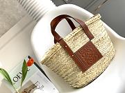 Okify Loewe Basket Bag In Palm Leaf And Calfskin 40x26.5x16cm - 1