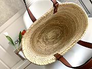 Okify Loewe Basket Bag In Palm Leaf And Calfskin 40x26.5x16cm - 2