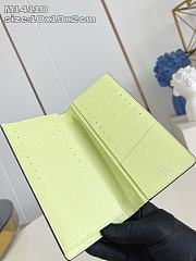 Okify Louis Vuitton Brazze Green Long Wallet M14110 10x19x2cm  - 4