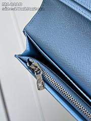Okify Louis Vuitton Brazze Blue Long Wallet M14110 10x19x2cm  - 5