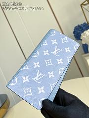 Okify Louis Vuitton Brazze Blue Long Wallet M14110 10x19x2cm  - 6