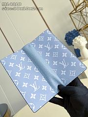 Okify Louis Vuitton Brazze Blue Long Wallet M14110 10x19x2cm  - 4