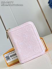 Okify Louis Vuitton Zippy Coin Denim Wallet In Pink M14277 11x8x2cm - 1