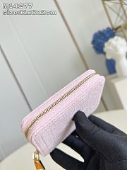 Okify Louis Vuitton Zippy Coin Denim Wallet In Pink M14277 11x8x2cm - 2