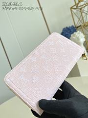Okify Louis Vuitton Zippy Denim Long Wallet In Pink M13214 19x10x2cm  - 2