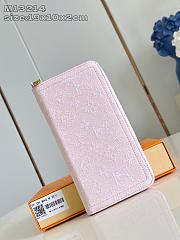 Okify Louis Vuitton Zippy Denim Long Wallet In Pink M13214 19x10x2cm  - 1