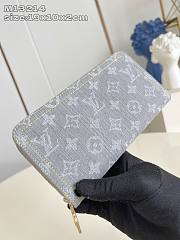 Okify Louis Vuitton Zippy Denim Long Wallet In Gray M13214 19x10x2cm  - 3