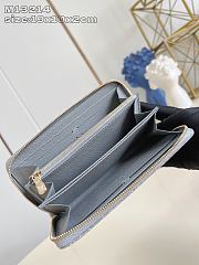 Okify Louis Vuitton Zippy Denim Long Wallet In Gray M13214 19x10x2cm  - 4