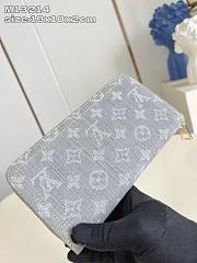 Okify Louis Vuitton Zippy Denim Long Wallet In Gray M13214 19x10x2cm  - 2