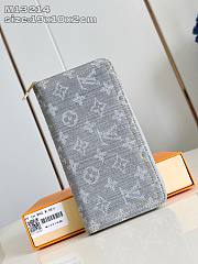 Okify Louis Vuitton Zippy Denim Long Wallet In Gray M13214 19x10x2cm  - 1