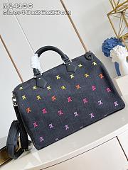 Okify Louis Vuitton Speedy 40 Bag In Denim Black And Colorfull Monogram M14136 40x26x23cm  - 3