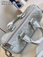 Okify Louis Vuitton Keepall 25 Mint Gray Bag M23163 25x15x11cm  - 3