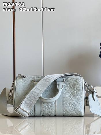 Okify Louis Vuitton Keepall 25 Mint Gray Bag M23163 25x15x11cm 