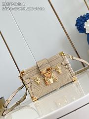 Okify Louis Vuitton Petite Malle Lizard Gold Trunk Bag M87034 20x12x6cm  - 1