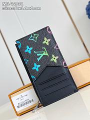Okify Louis Vuitton Black Card Holder With Harmonious Monogram M14261 8x14x1cm - 1