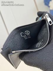 Okify Louis Vuitton Black Card Holder With Harmonious Monogram M14261 8x14x1cm - 5