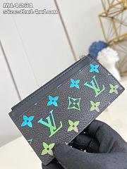 Okify Louis Vuitton Black Card Holder With Harmonious Monogram M14261 8x14x1cm - 2