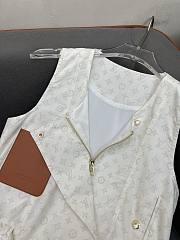 Okify Louis Vuitton White Sleeveless Dress SML  - 4
