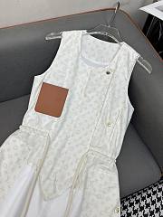 Okify Louis Vuitton White Sleeveless Dress SML  - 2