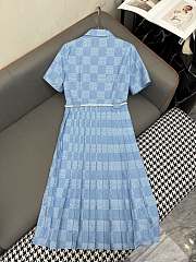 Okify Louis Vuitton Damier Blue Dress SML  - 4