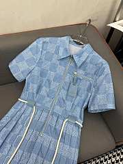 Okify Louis Vuitton Damier Blue Dress SML  - 5