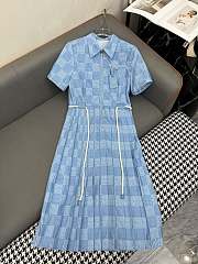 Okify Louis Vuitton Damier Blue Dress SML  - 1