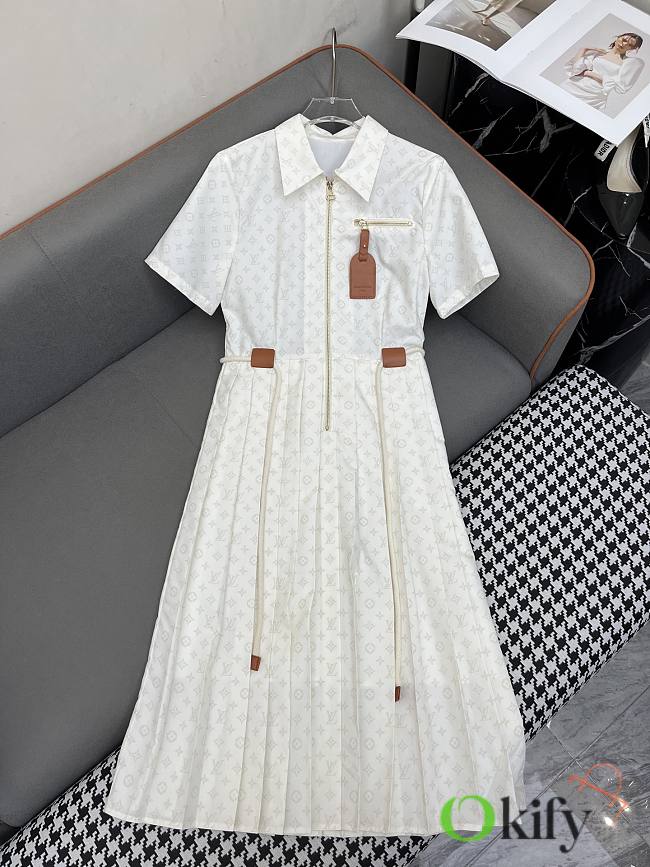 Okify Louis Vuitton White Polo Dress SML  - 1