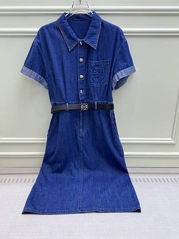 Okify Loewe Denim Blue Dress SML 