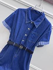 Okify Loewe Denim Blue Dress SML  - 2