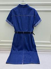 Okify Loewe Denim Blue Dress SML  - 3