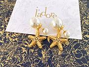 Okify Dior Star Fish Gold Earrings  - 1