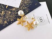 Okify Dior Star Fish Gold Earrings  - 4