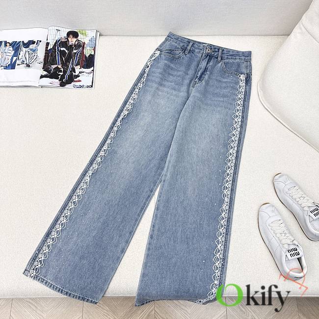 Okify MiuMiu Lace Jeans  - 1