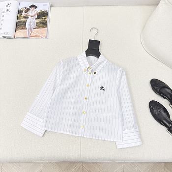 Okify Burberry White Short Shirt 