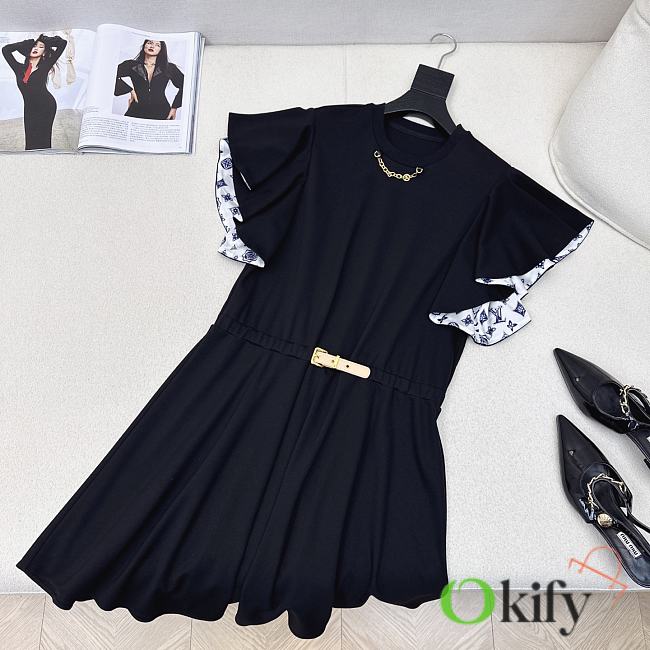 Okify Louis Vuitton Black Belt Dress  - 1