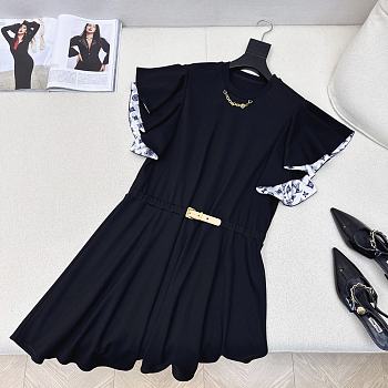 Okify Louis Vuitton Black Belt Dress 