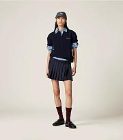 Okify MiuMiu Set Of Plaid Polo Shirt And Skirt - 1
