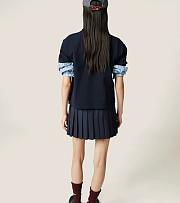 Okify MiuMiu Set Of Plaid Polo Shirt And Skirt - 6