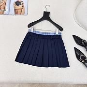 Okify MiuMiu Set Of Plaid Polo Shirt And Skirt - 5