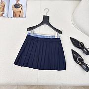 Okify MiuMiu Set Of Plaid Polo Shirt And Skirt - 4