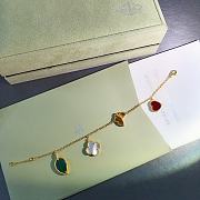 Okify VCA Four Different Charms Gold Bracelet - 3