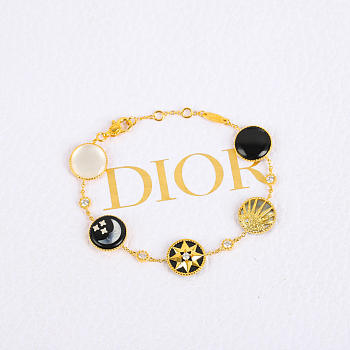 Okify Dior Gold Star, Moon And Sun Bracelet 