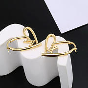 Okify Louis Vuitton Heart Gold Earrings  - 3