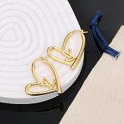 Okify Louis Vuitton Heart Gold Earrings  - 2